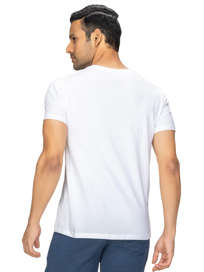 Buy Cotton Round Neck TShirt White for Men online