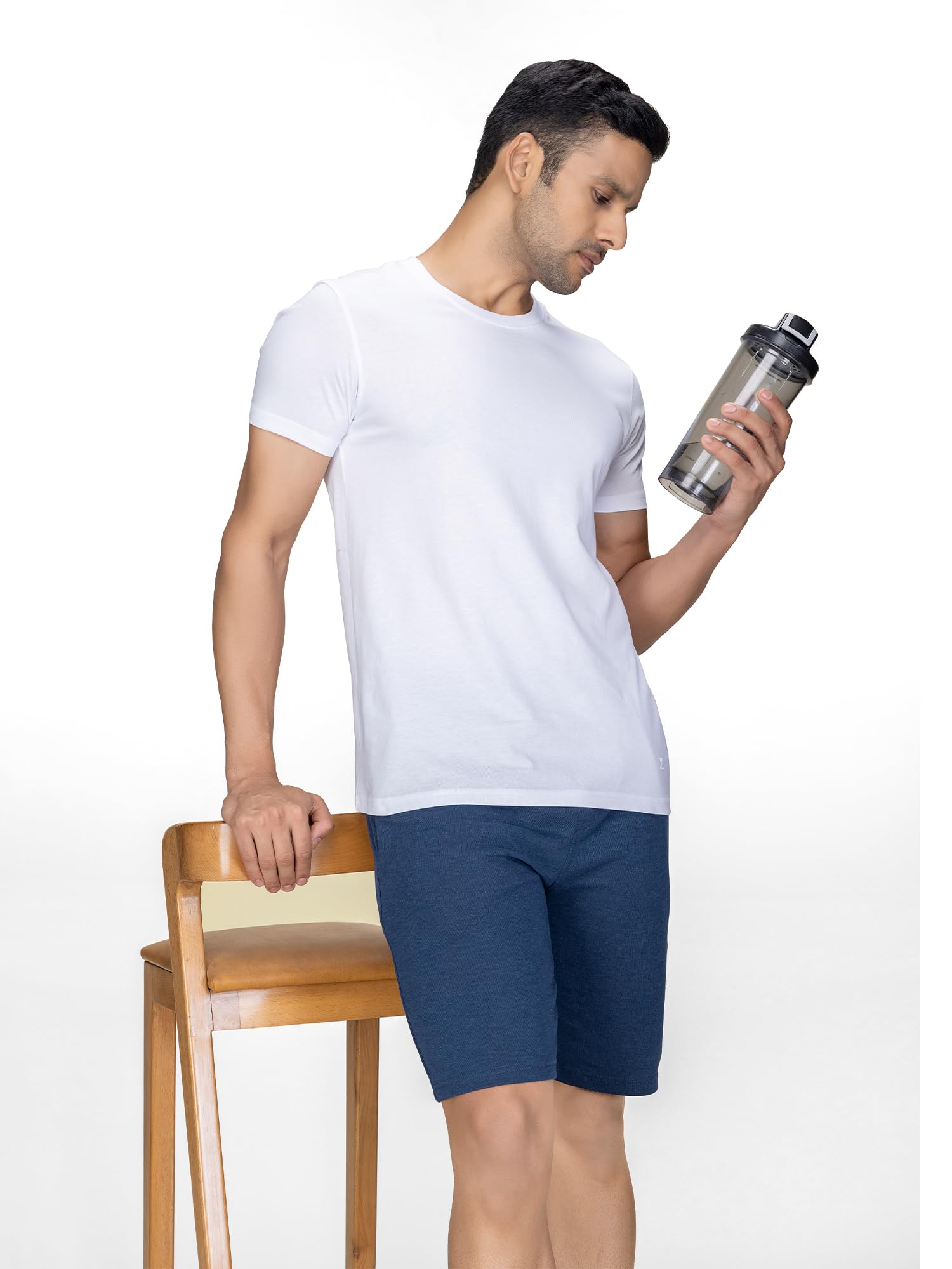 Buy Cotton Round Neck TShirt White for Men online