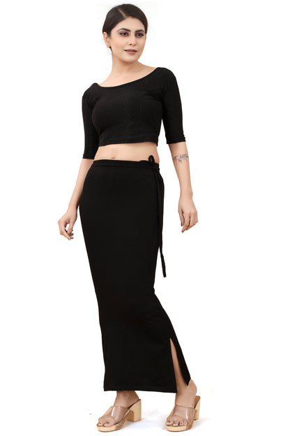Buy Cotton Saree Shapewear for Women Black online