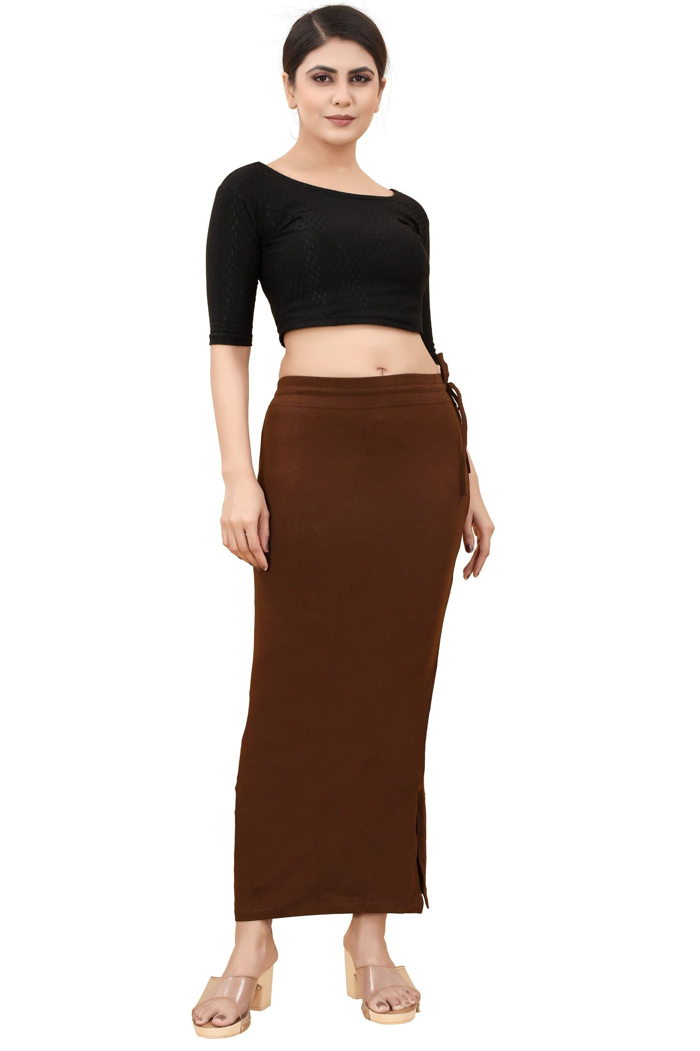 Buy Cotton Saree Shapewear for Women Brown online