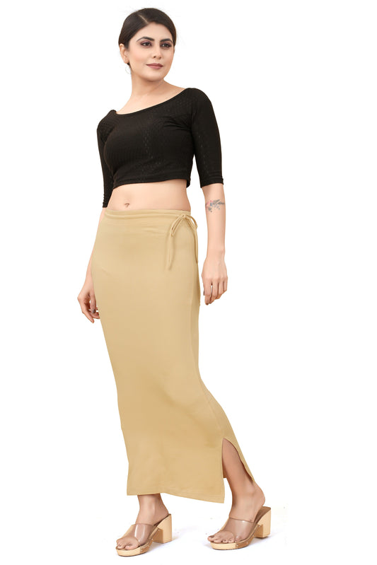 Buy Cotton Saree Shapewear for Women Chiku online
