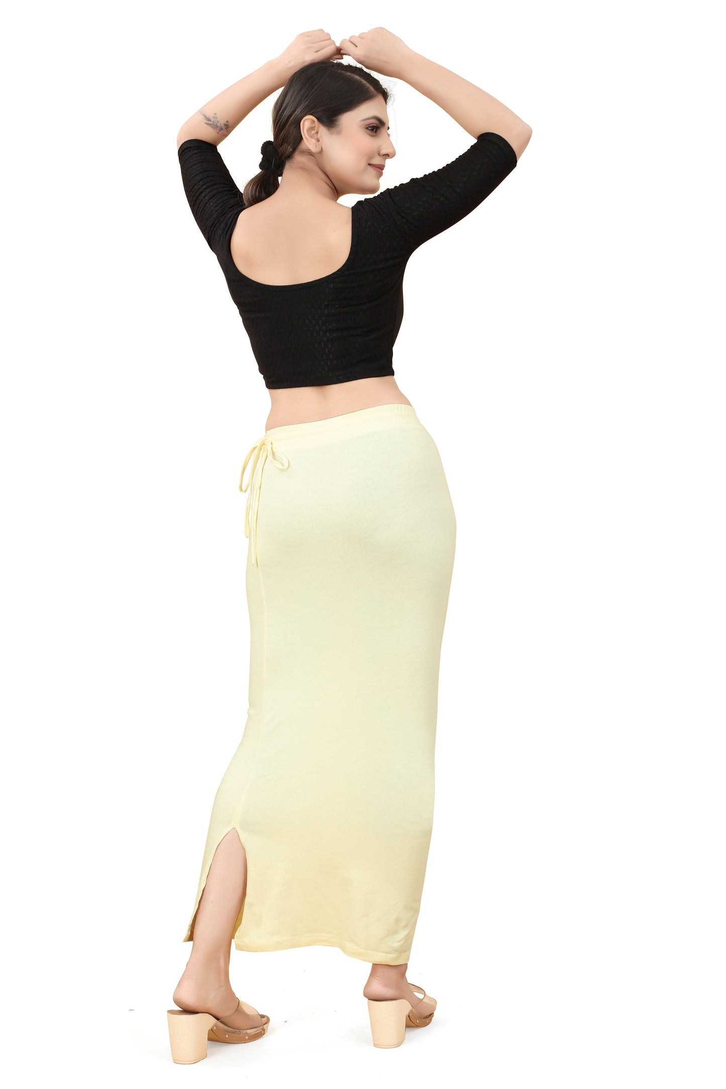 Buy Cotton Saree Shapewear for Women Cream online