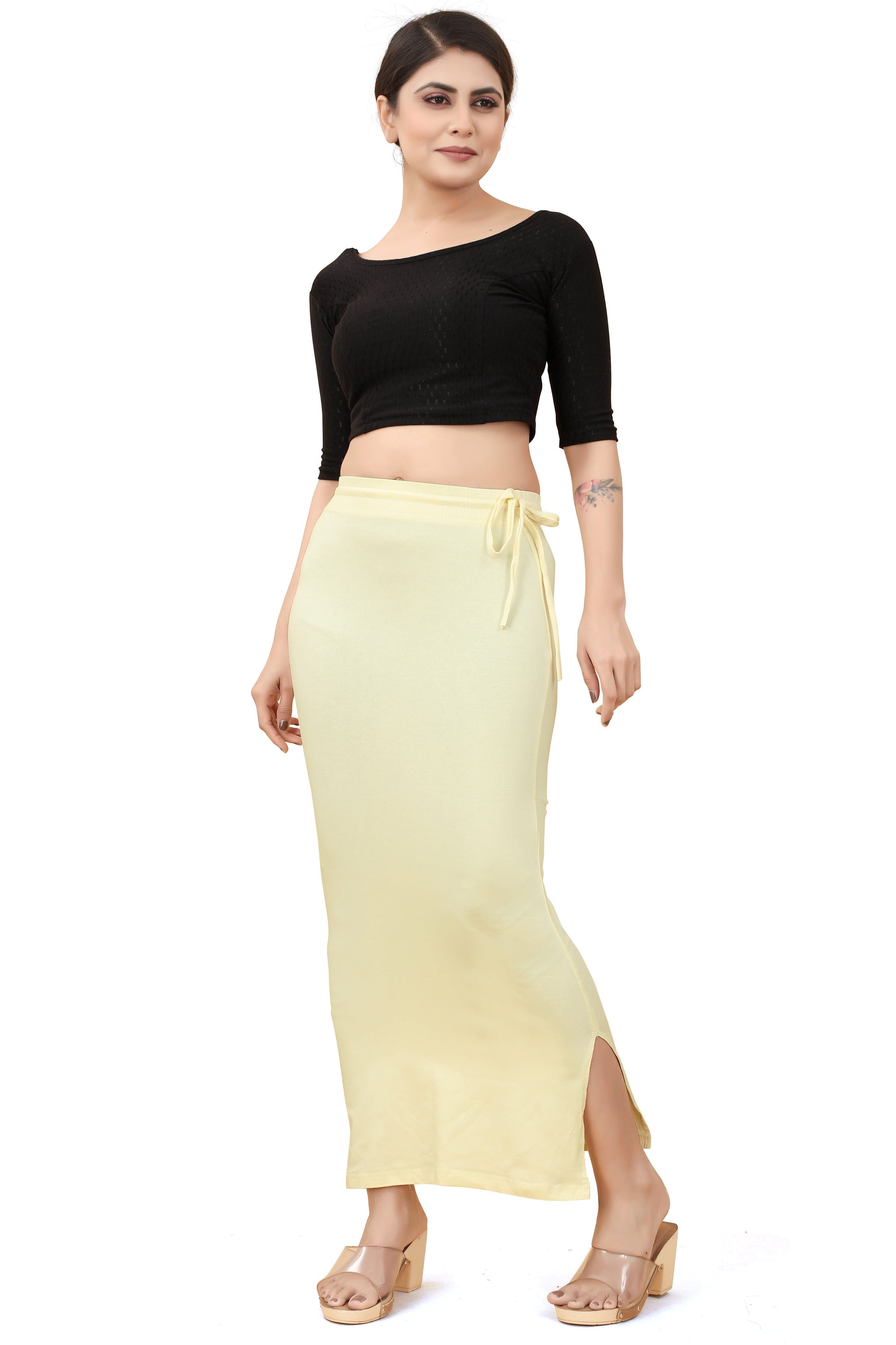 Buy Cotton Saree Shapewear for Women Cream online