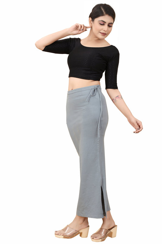 Buy Cotton Saree Shapewear for Women Grey online~