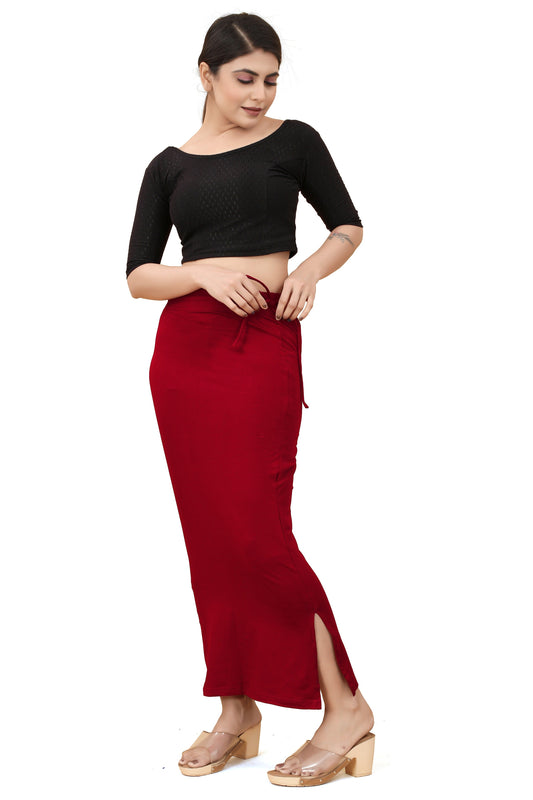 Buy Cotton Saree Shapewear for Women Maroon online