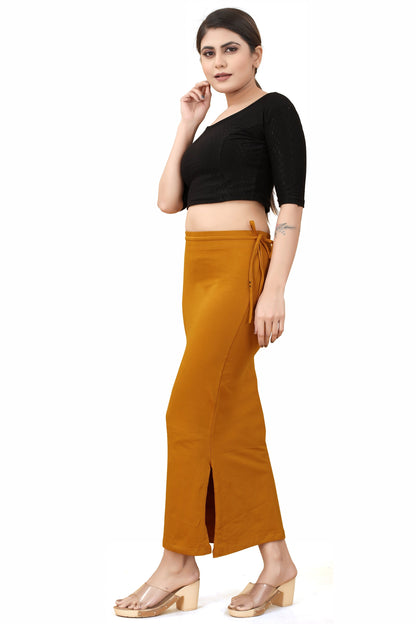 Buy Cotton Saree Shapewear for Women Mustard Yellow online