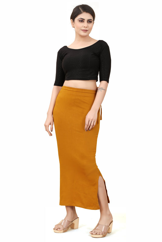 Buy Cotton Saree Shapewear for Women Mustard Yellow online