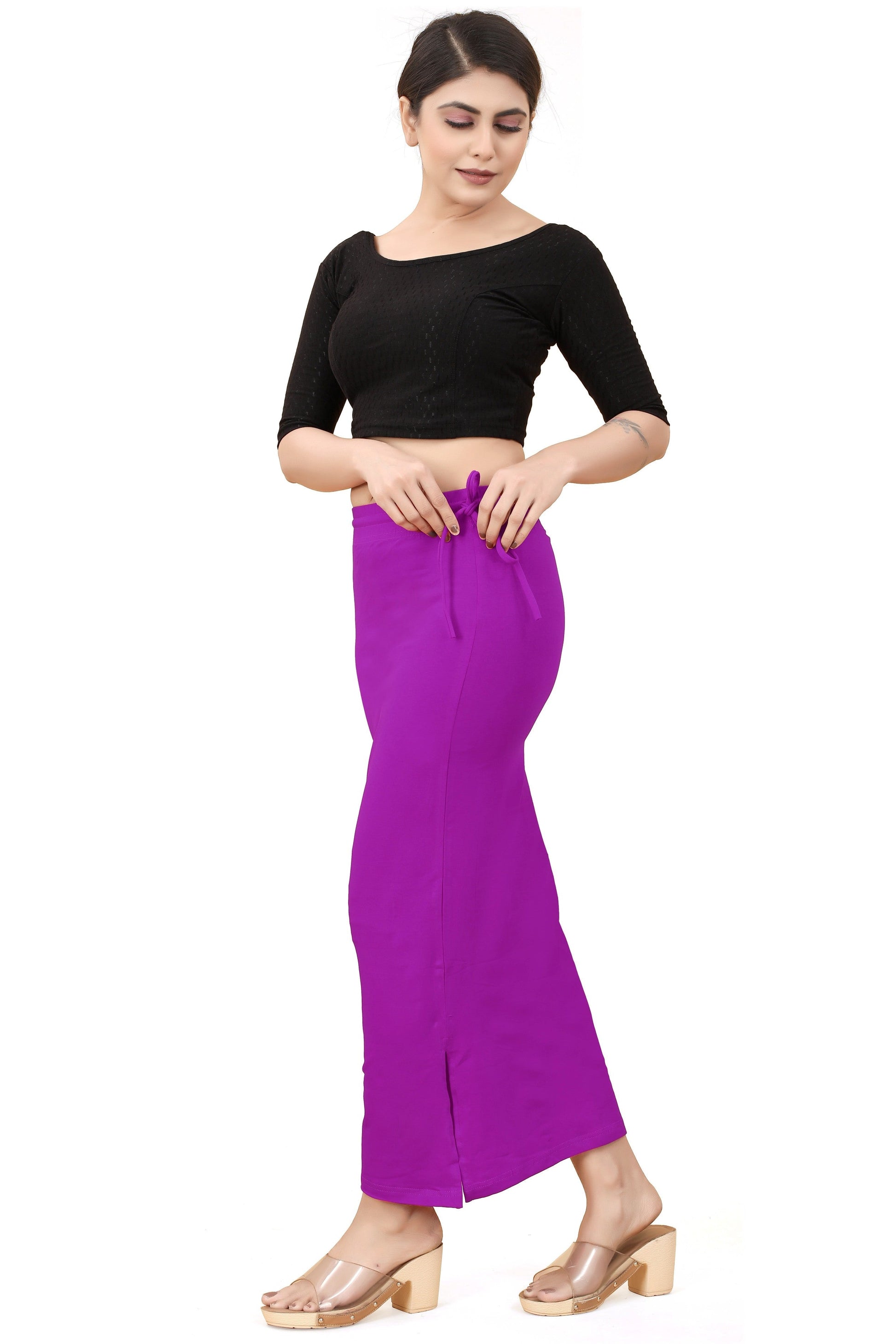 Buy Cotton Saree Shapewear for Women Purple online