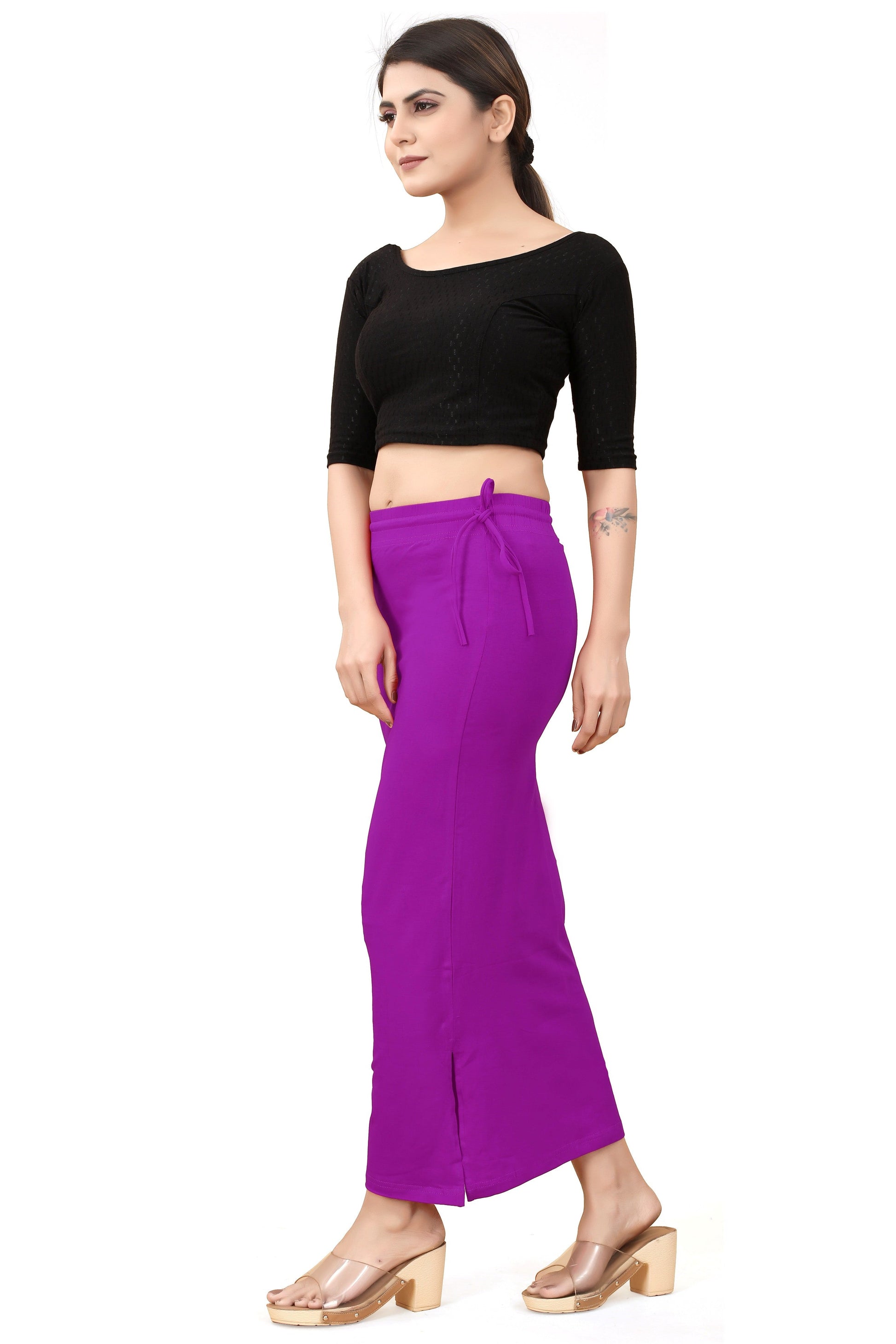 Buy Cotton Saree Shapewear for Women Purple online