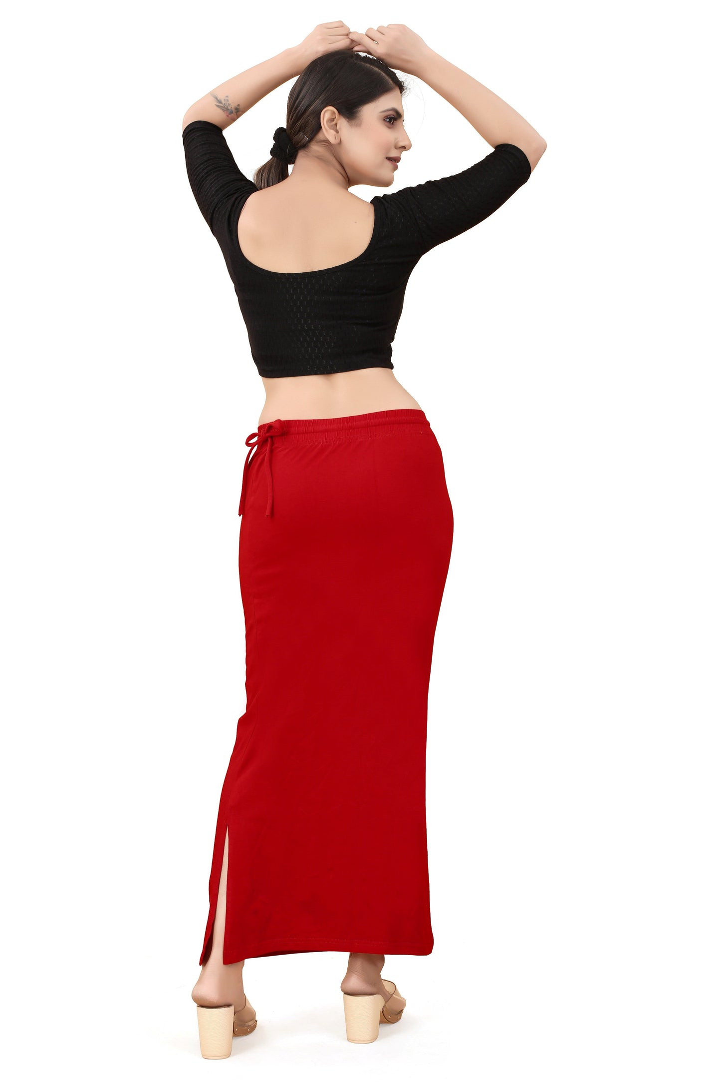 Buy Cotton Saree Shapewear for Women Red online