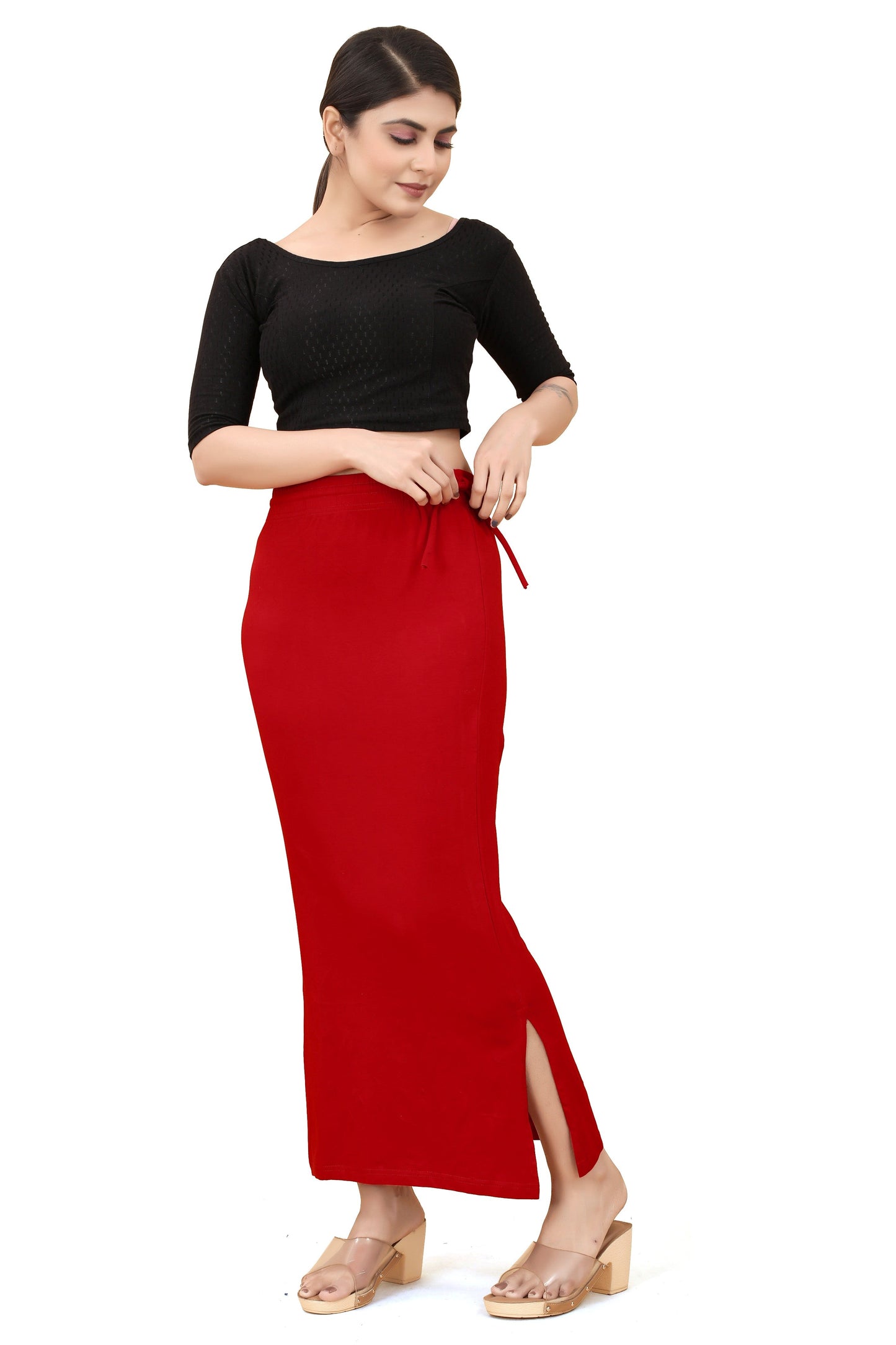 Buy Cotton Saree Shapewear for Women Red online