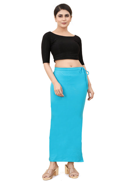 Buy Cotton Saree Shapewear for Women Sky Blue online