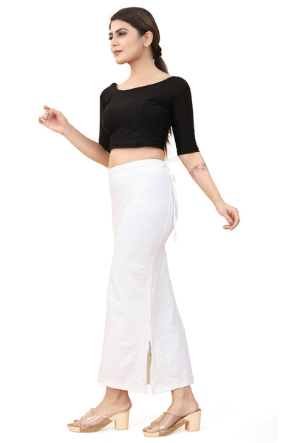 Buy Cotton Saree Shapewear for Women White online