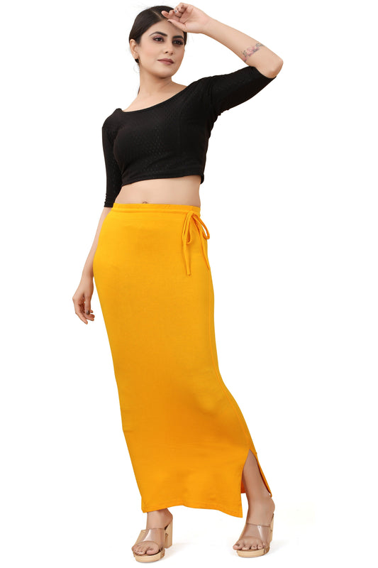 Buy Cotton Saree Shapewear for Women Yellow online