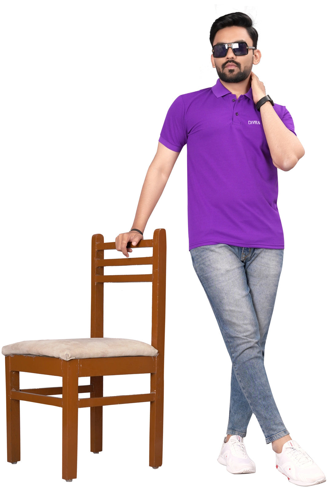 Buy Lacosta Polo Tshirt for Men Purple online
