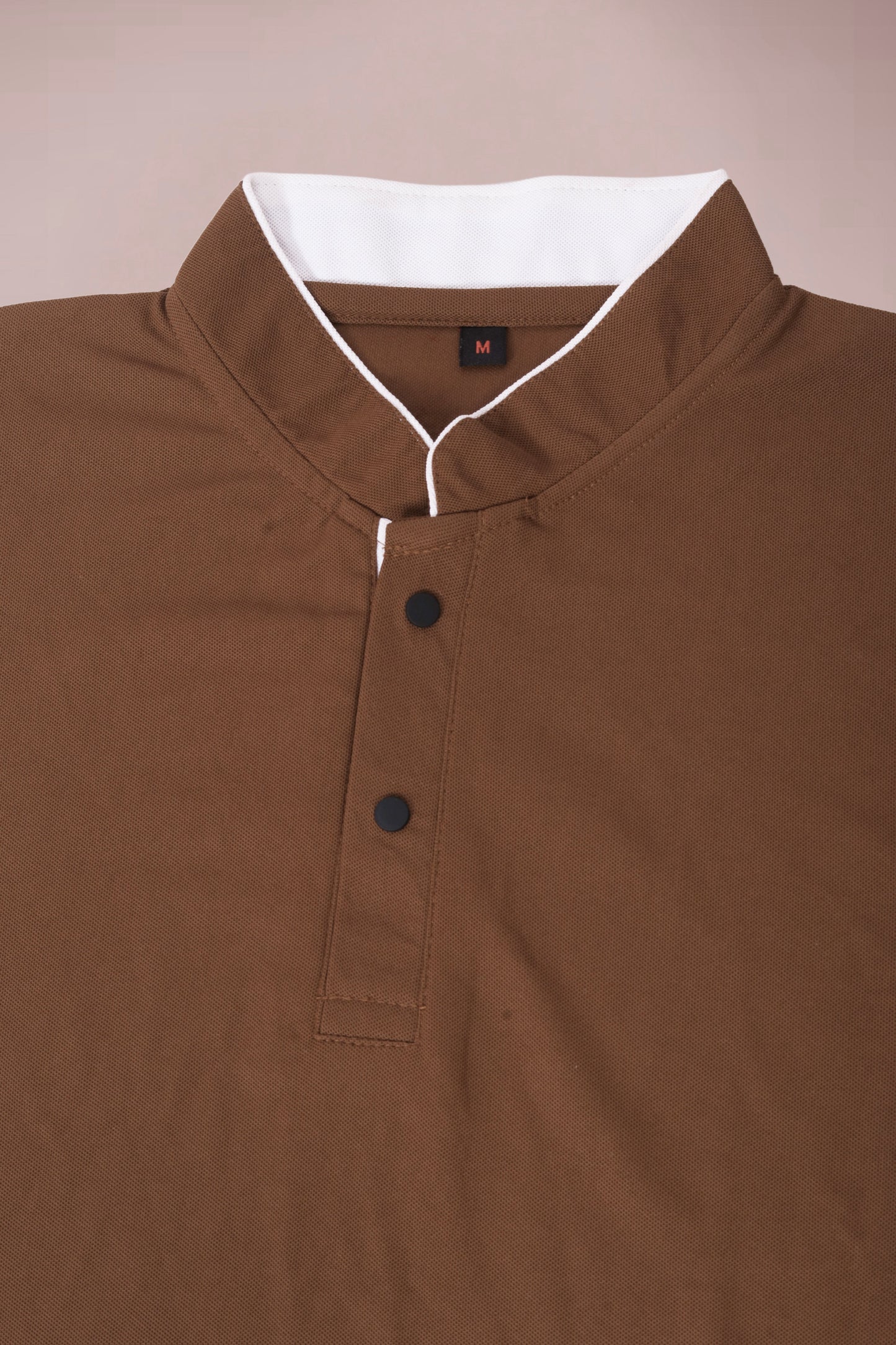 Buy Mandarin Collar Tshirt for Men Brown online