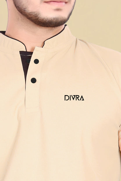 Buy Mandarin Collar Tshirt for Men Chiku online