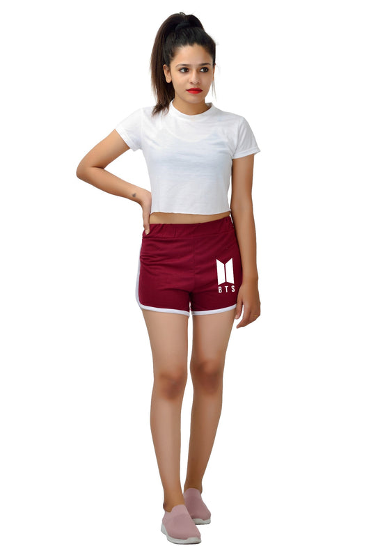 Womens or Girls Cotton BTS Short