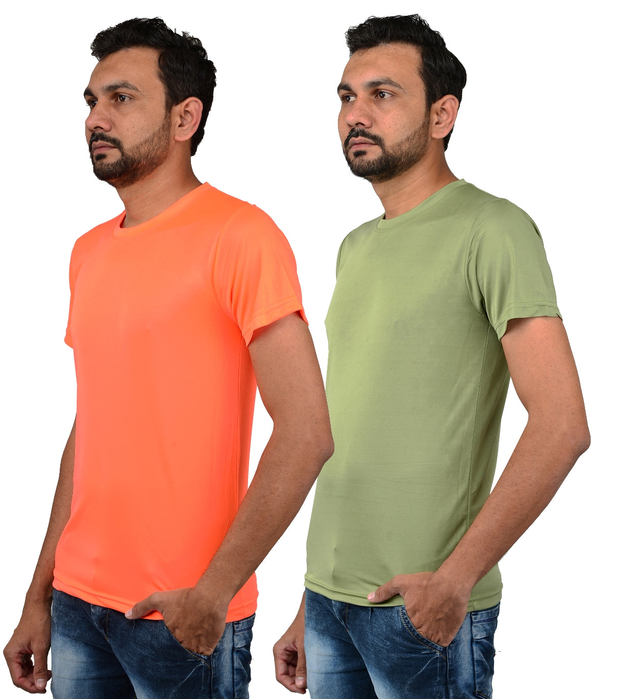 Men's Regular Fit Licra T-Shirt ( Pack Of 2 Combo )