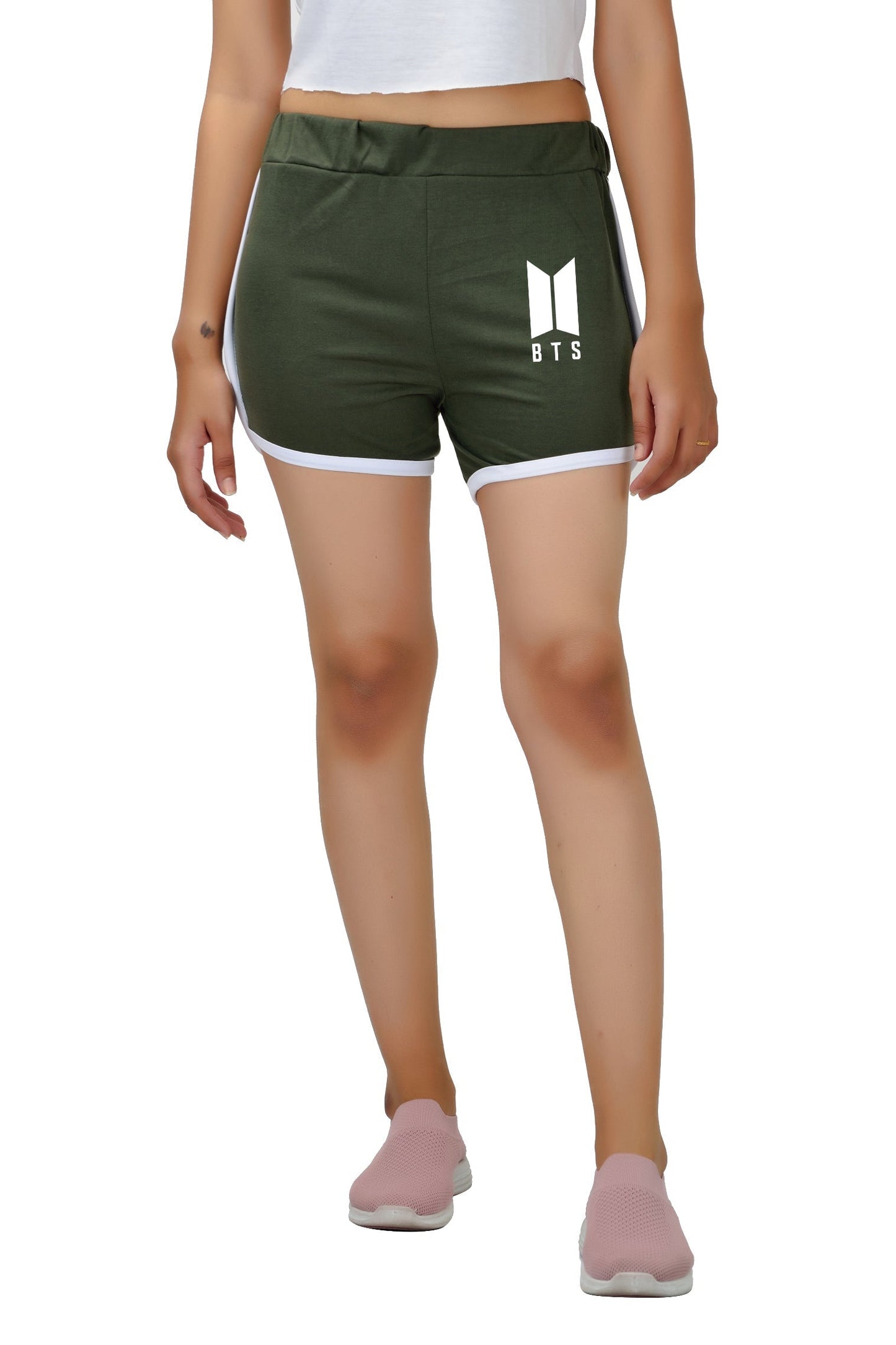 Womens or Girls Cotton BTS Short