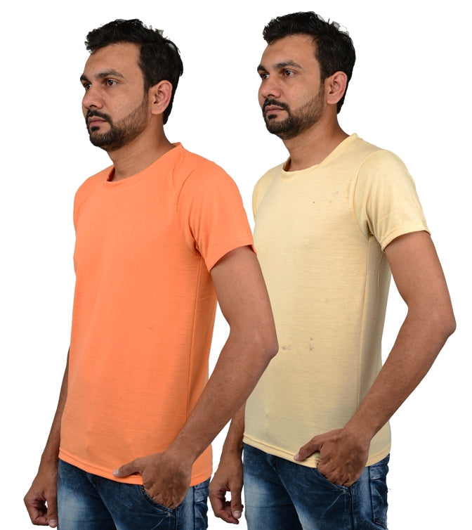 Men's Regular Fit Cotton T-Shirt (Pack of 2)