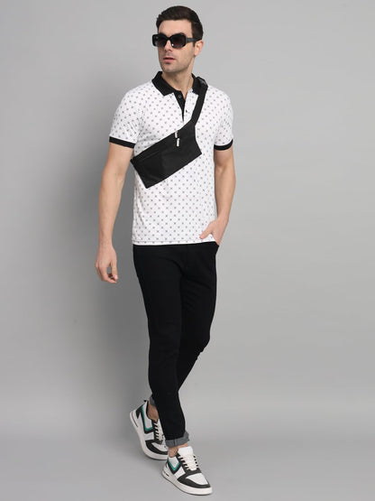 Buy Polo knit Printed collar Tshit for Men online