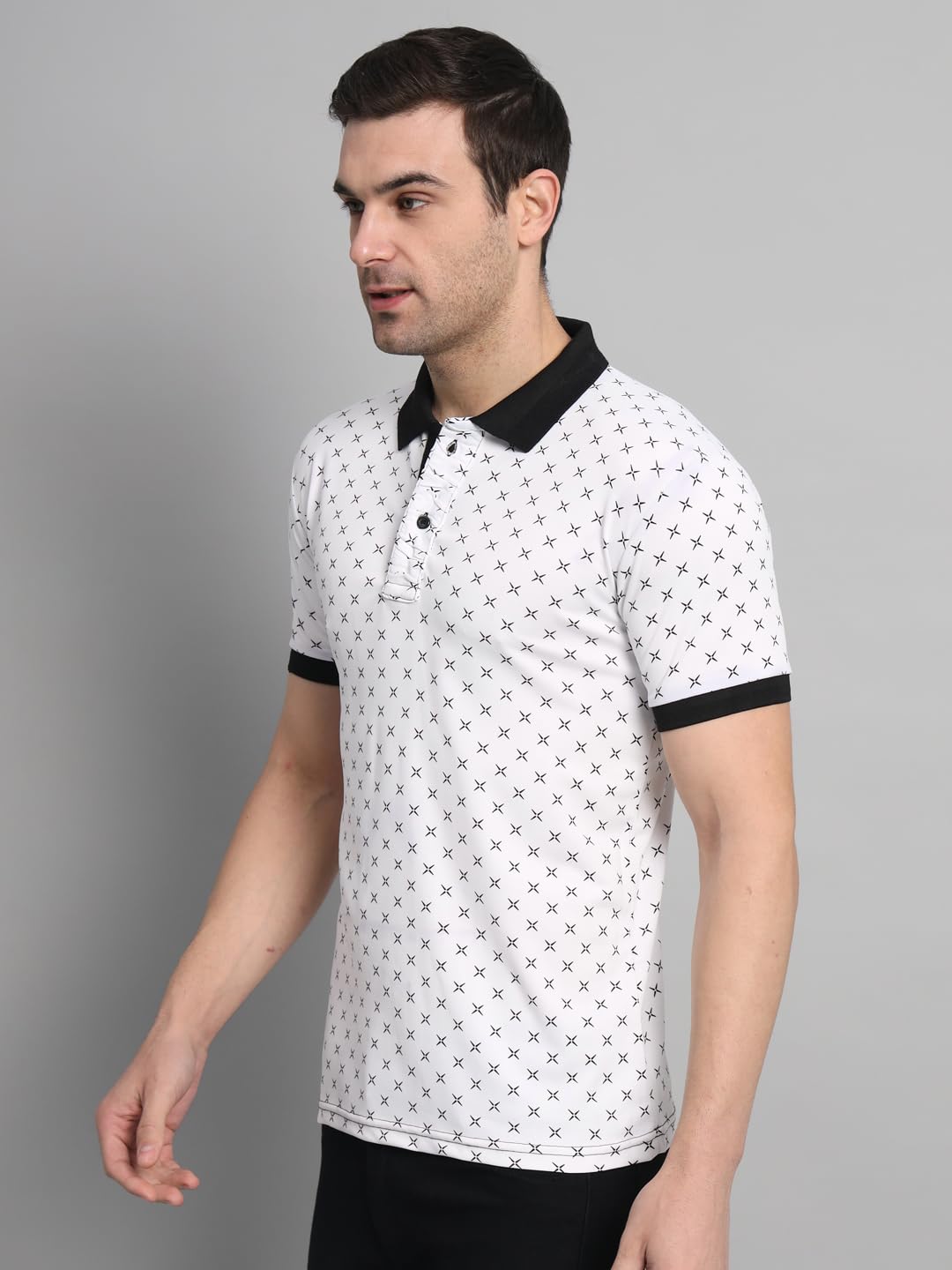 Buy Polo knit Printed collar Tshit for Men online
