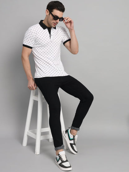 Buy Polo knit Printed collar Tshit for Men online