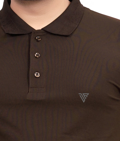 Buy Polo knit collar Tshit for Men  Cofee online
