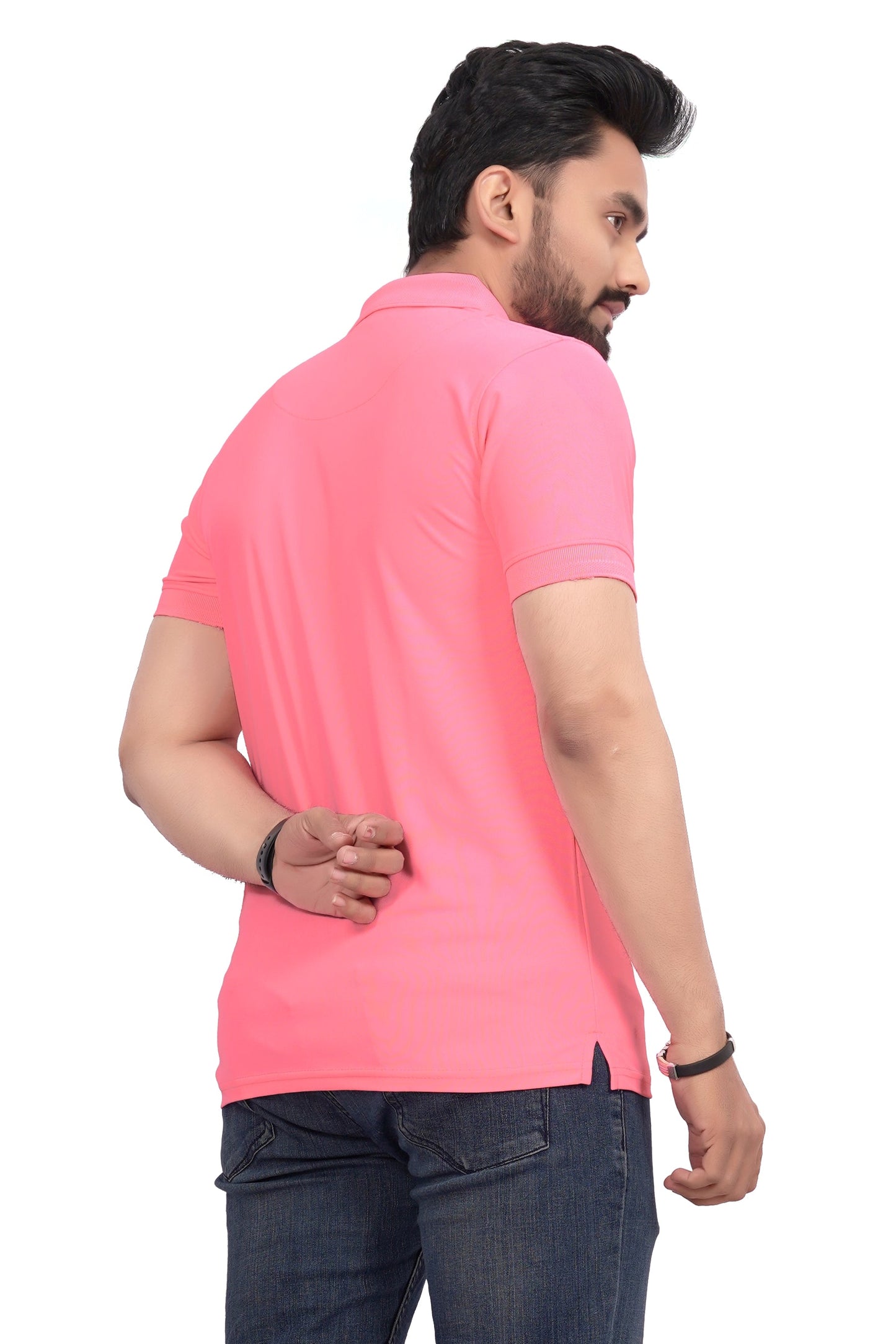 Buy Polo knit collar Tshit for Men  Florence Pink online