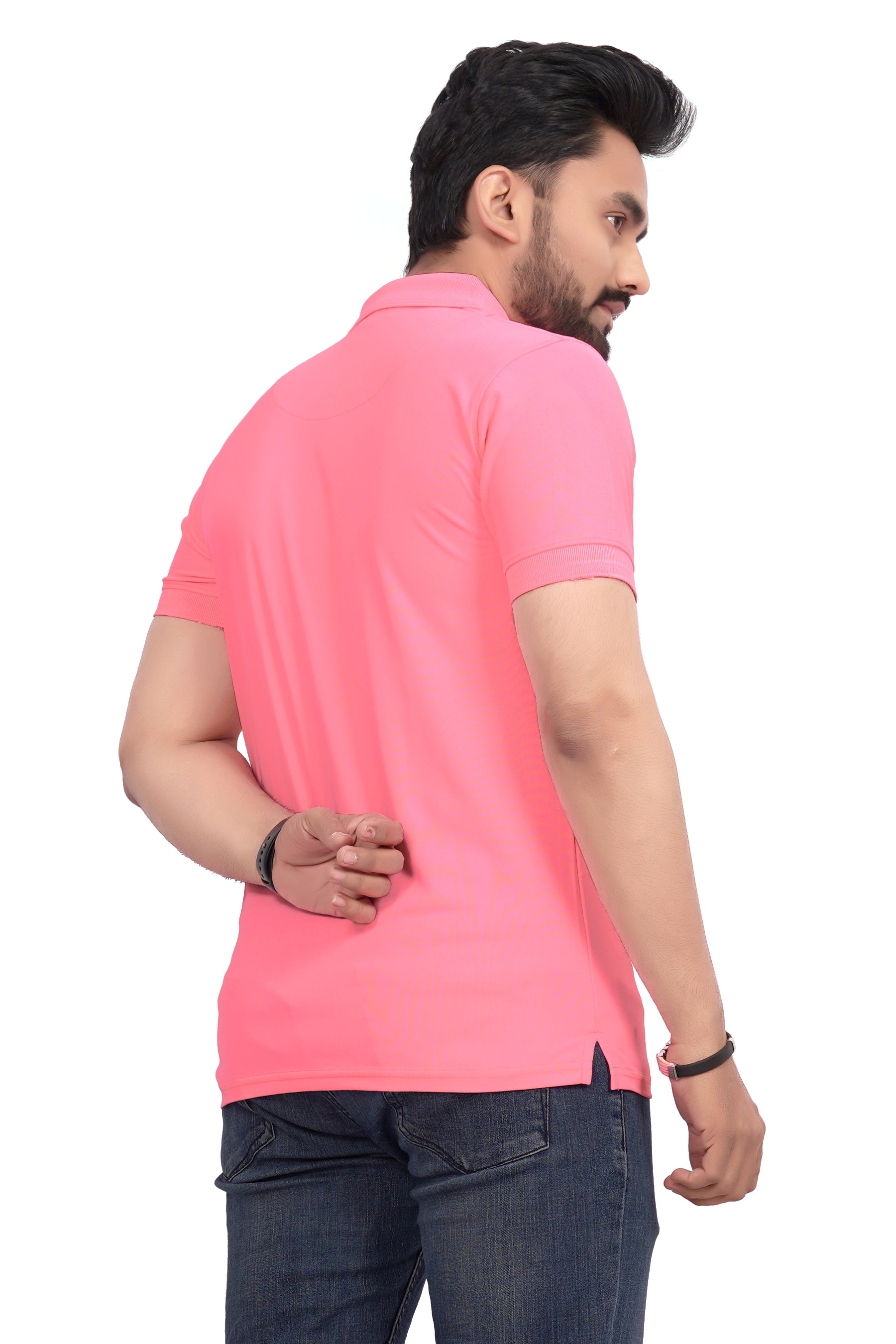 Buy Polo knit collar Tshit for Men  Florence Pink online