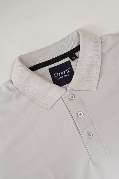 Buy Polo knit collar Tshit for Men  Grey online
