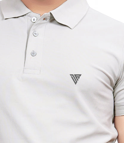 Buy Polo knit collar Tshit for Men  Grey online