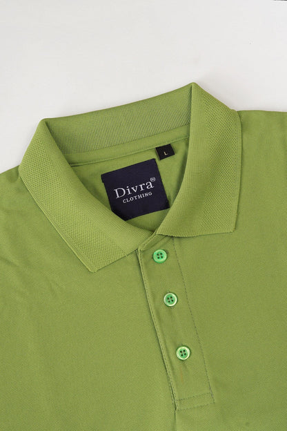 Buy Polo knit collar Tshit for Men  Men Leave Green online