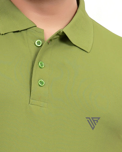 Buy Polo knit collar Tshit for Men  Men Leave Green online