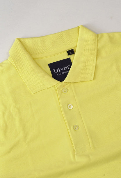 Buy Polo knit collar Tshit for Men  Men Lemon Yellow online
