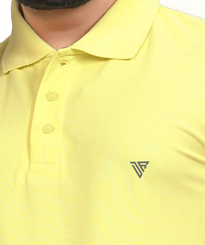 Buy Polo knit collar Tshit for Men  Men Lemon Yellow online