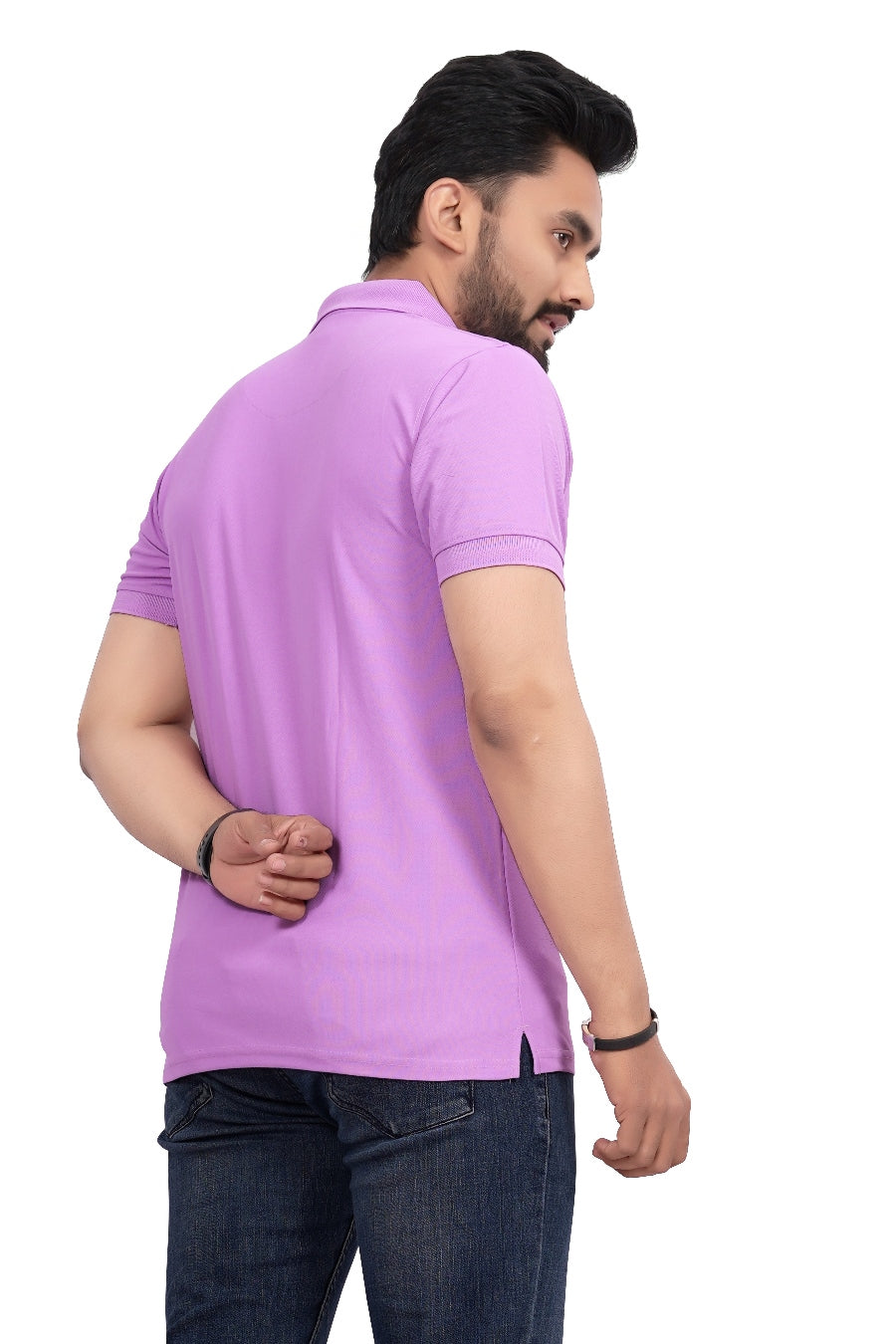 Buy Polo knit collar Tshit for Men  Men Light Purple online