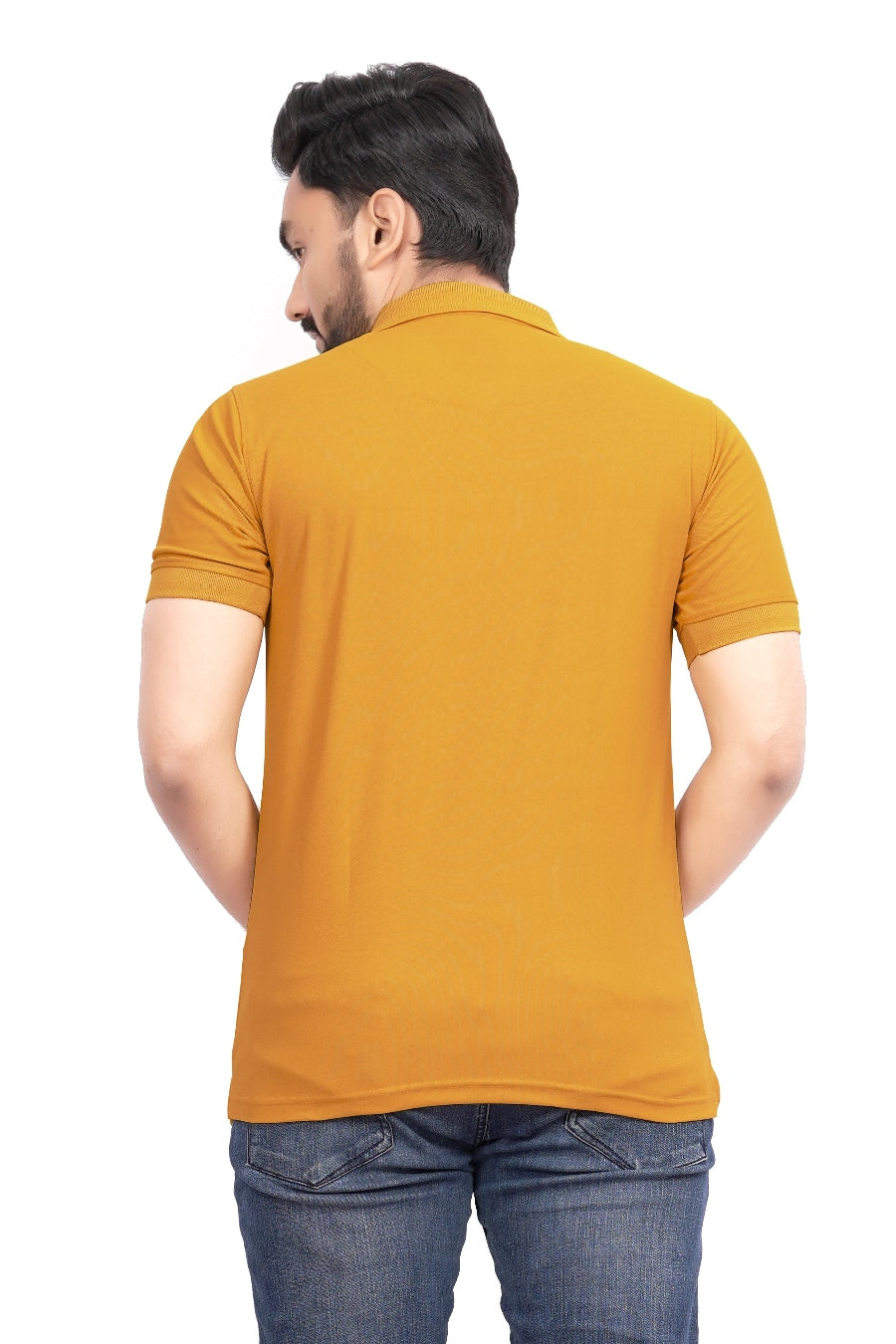 Buy Polo knit collar Tshit for Men  Men Mustard Yellow online