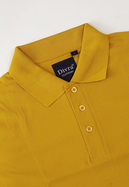Buy Polo knit collar Tshit for Men  Men Mustard Yellow online