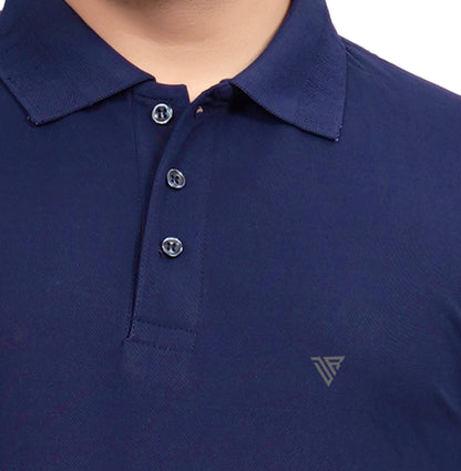 Buy Polo knit collar Tshit for Men  Men Navy Blue online