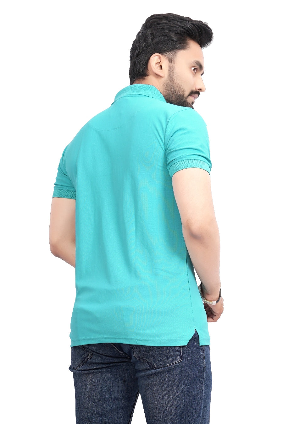 Buy Polo knit collar Tshit for Men  Men Sea Green online