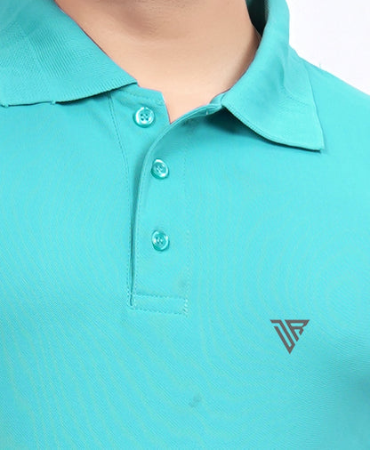 Buy Polo knit collar Tshit for Men  Men Sea Green online