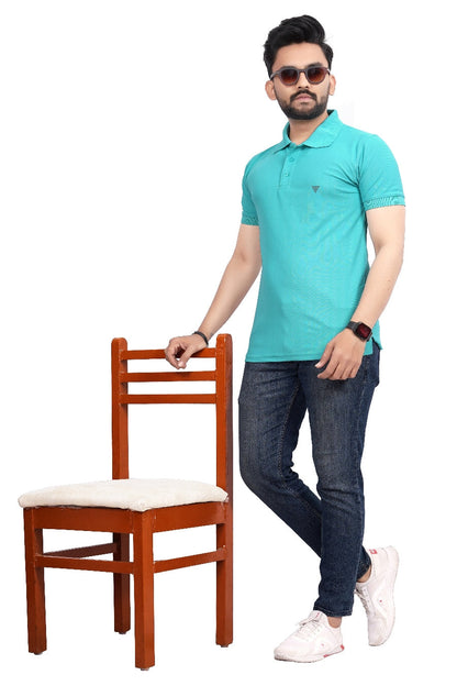 Buy Polo knit collar Tshit for Men  Men Sea Green online
