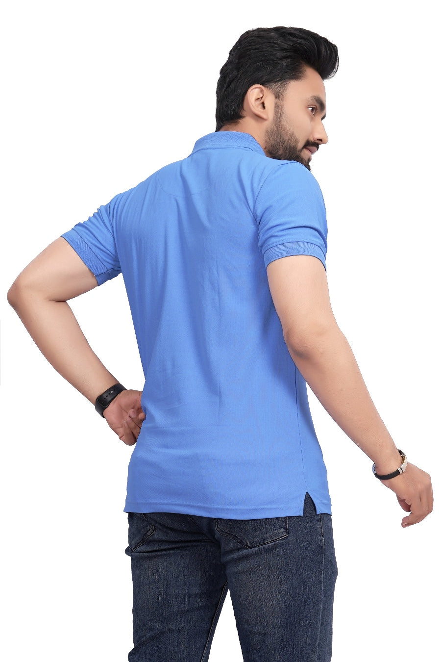Buy Polo knit collar Tshit for Men  Men Sky Blue online
