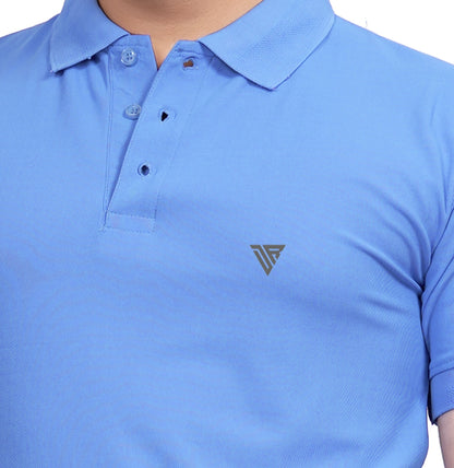 Buy Polo knit collar Tshit for Men  Men Sky Blue online