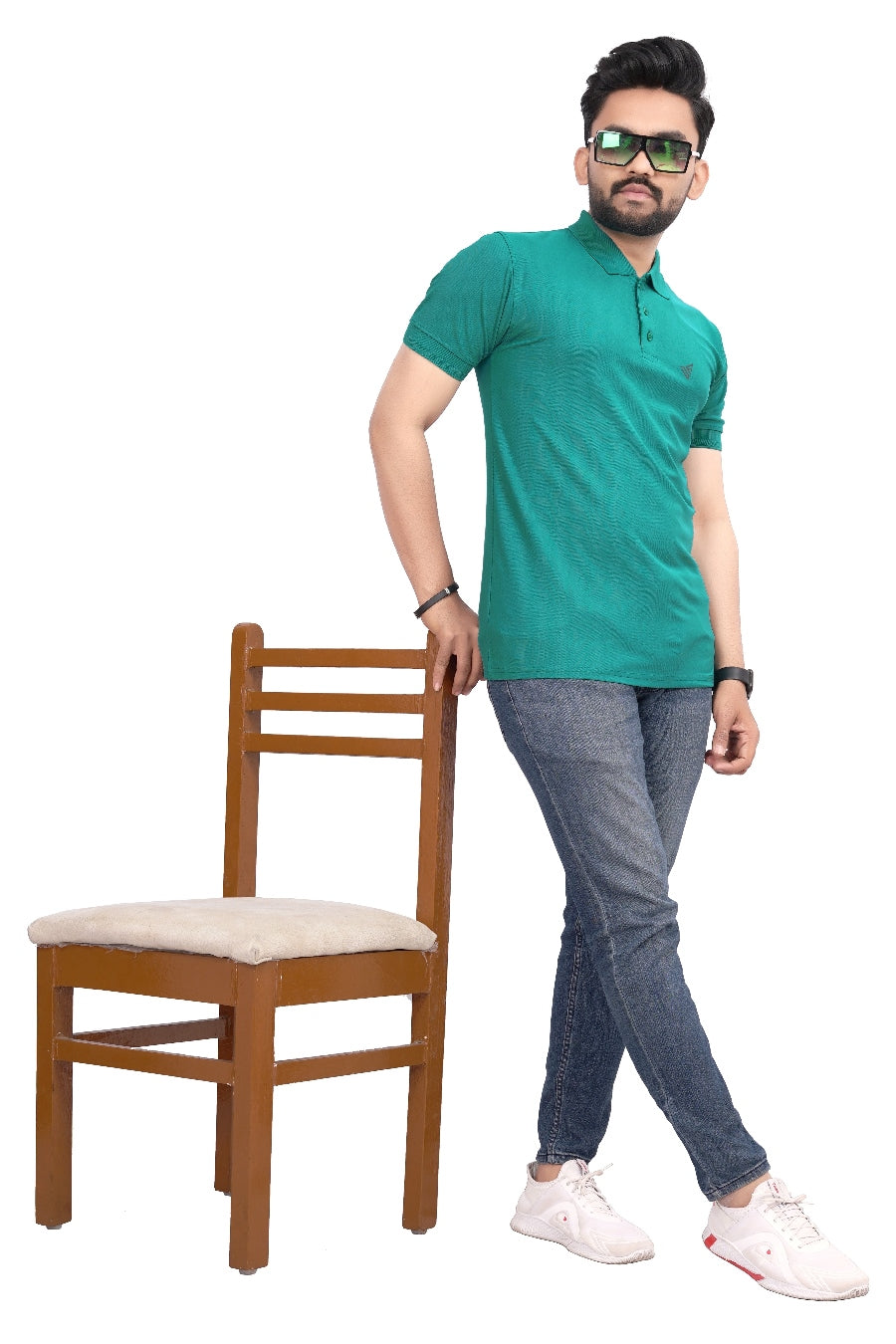 Buy Polo knit collar Tshit for Men  Men  Turquoise Blue online
