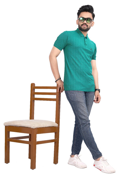 Buy Polo knit collar Tshit for Men  Men  Turquoise Blue online