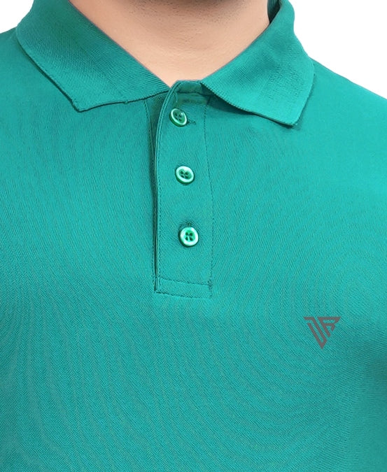 Buy Polo knit collar Tshit for Men  Men  Turquoise Blue online