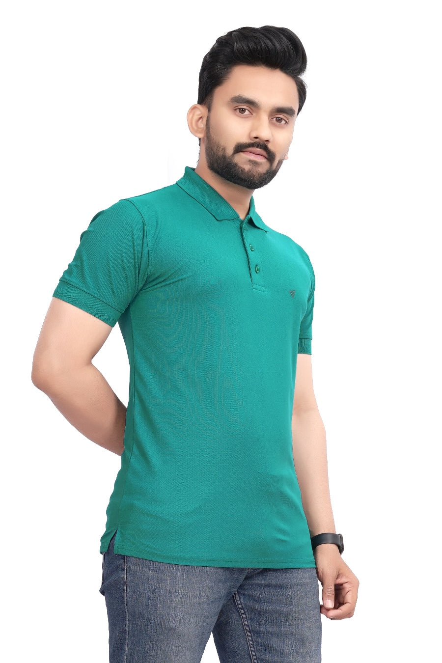 Buy Polo knit collar Tshit for Men  Men  Turquoise Blue online